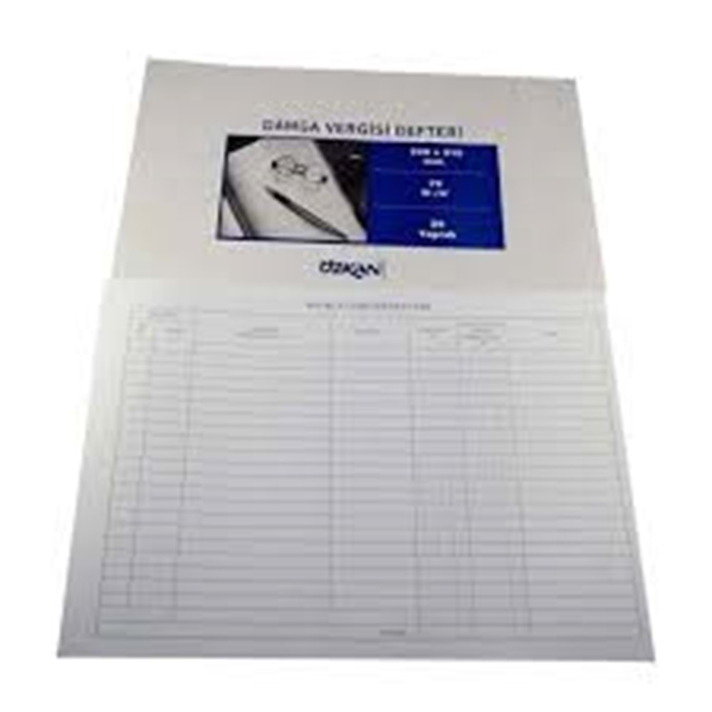 özkan damga vergisi defteri 20 yaprak karton kapak