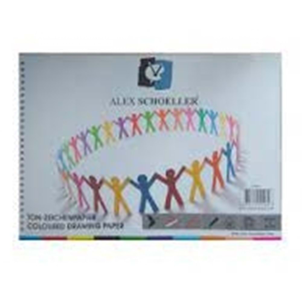 alex fon kartonu 25x35 cm spiralli 15 yaprak