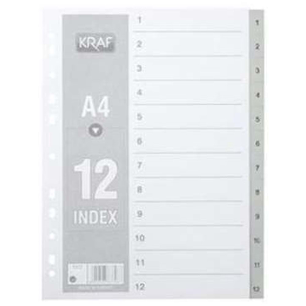 kraf seperatör dosya ayracı a4 1-12