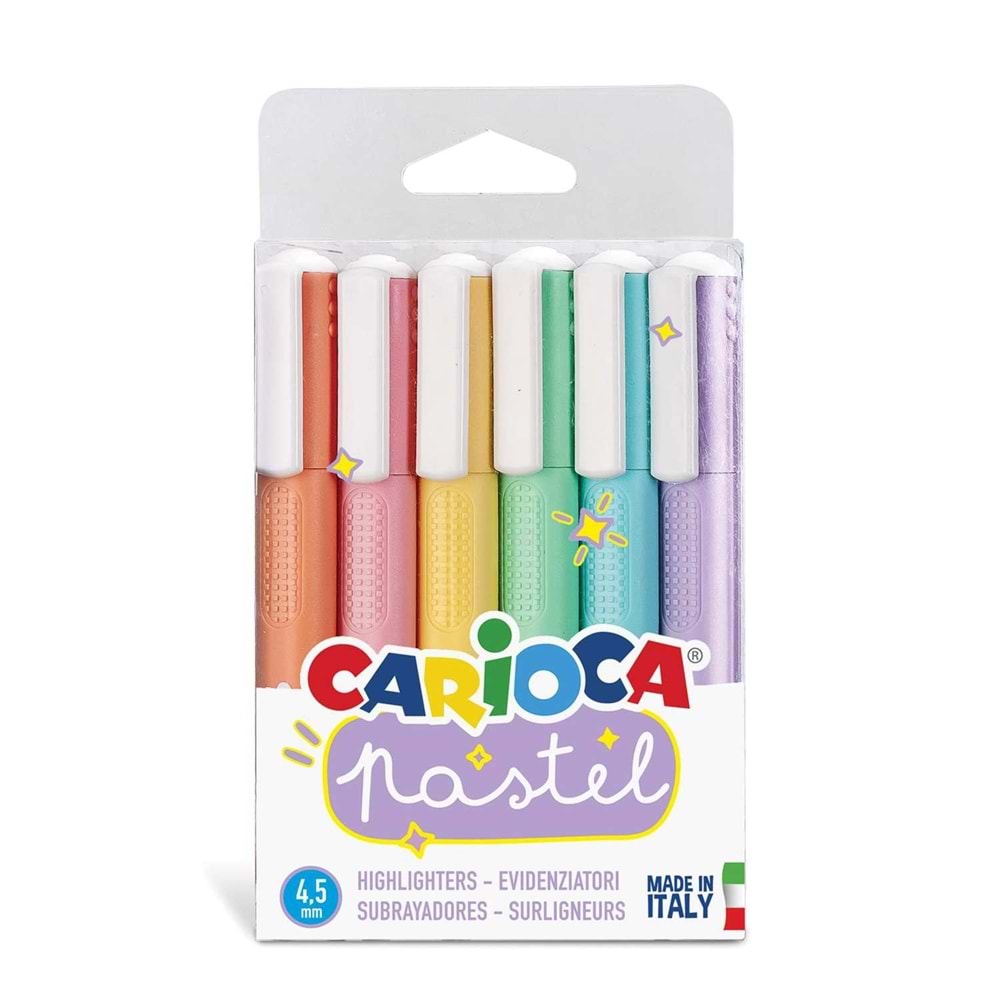 carioca fosforlu kalem pastel renk 6 lı