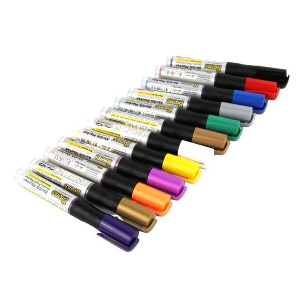 brons akrilik marker kalem beyaz