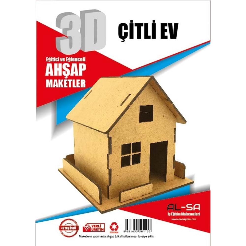 al-sa ahşap maket çitli ev
