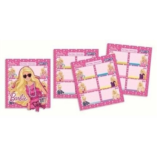 gıpta barbie okul etiketi 3 sayfa
