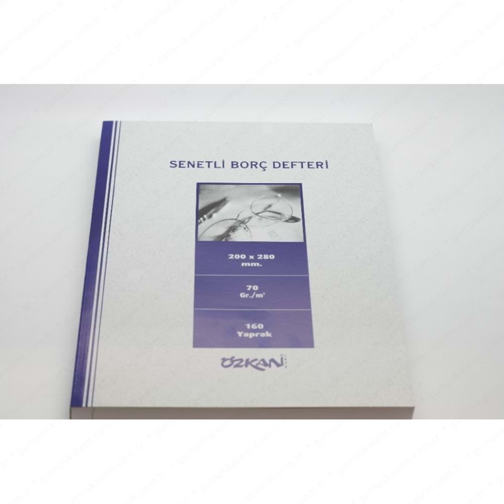 özkan senetli borç defteri 20x28 cm 160 yaprak