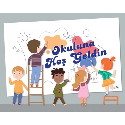 okula hoşgeldin afişi 70x100 cm (kağıda baskı)