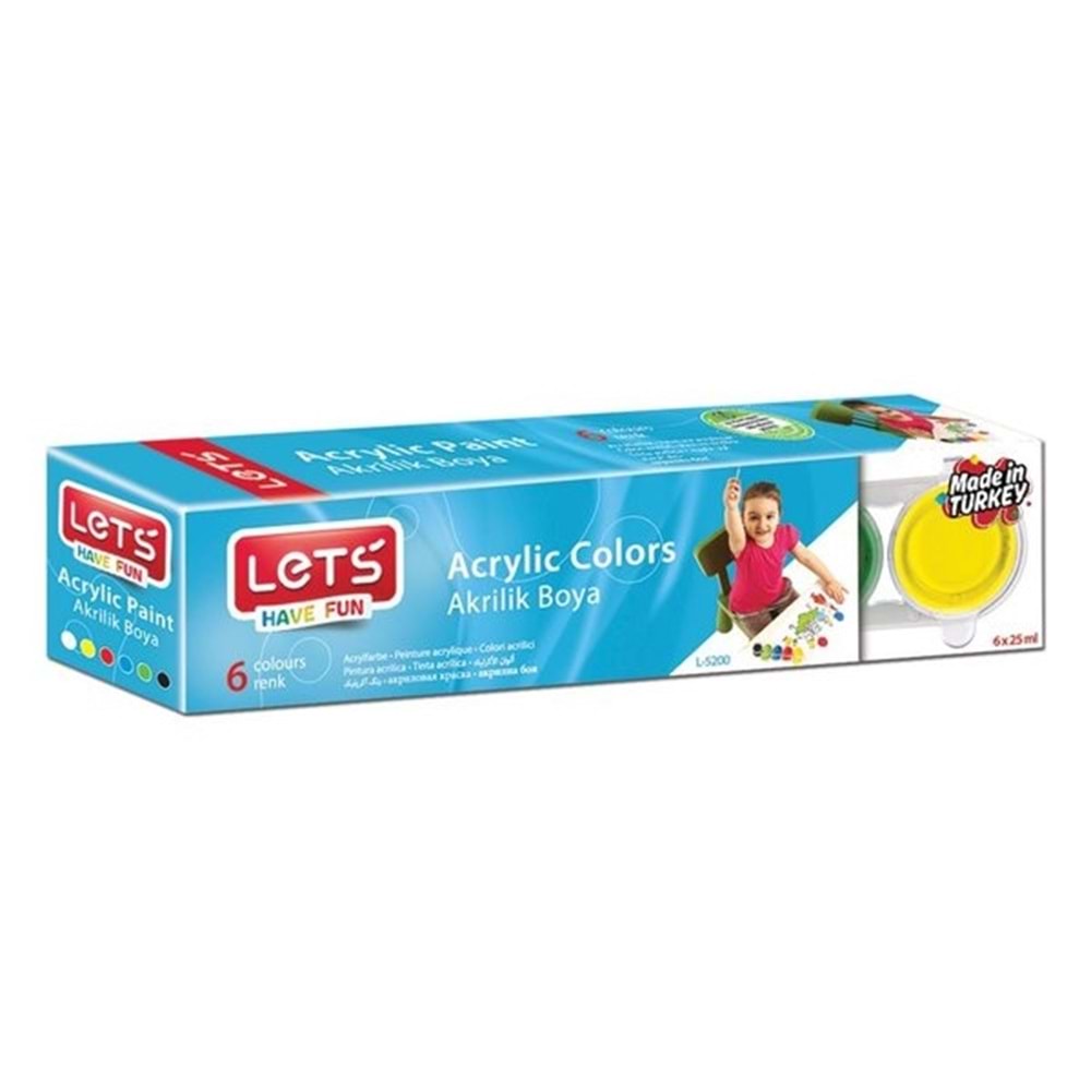 lets akrilik boya 6 lı 25 ml