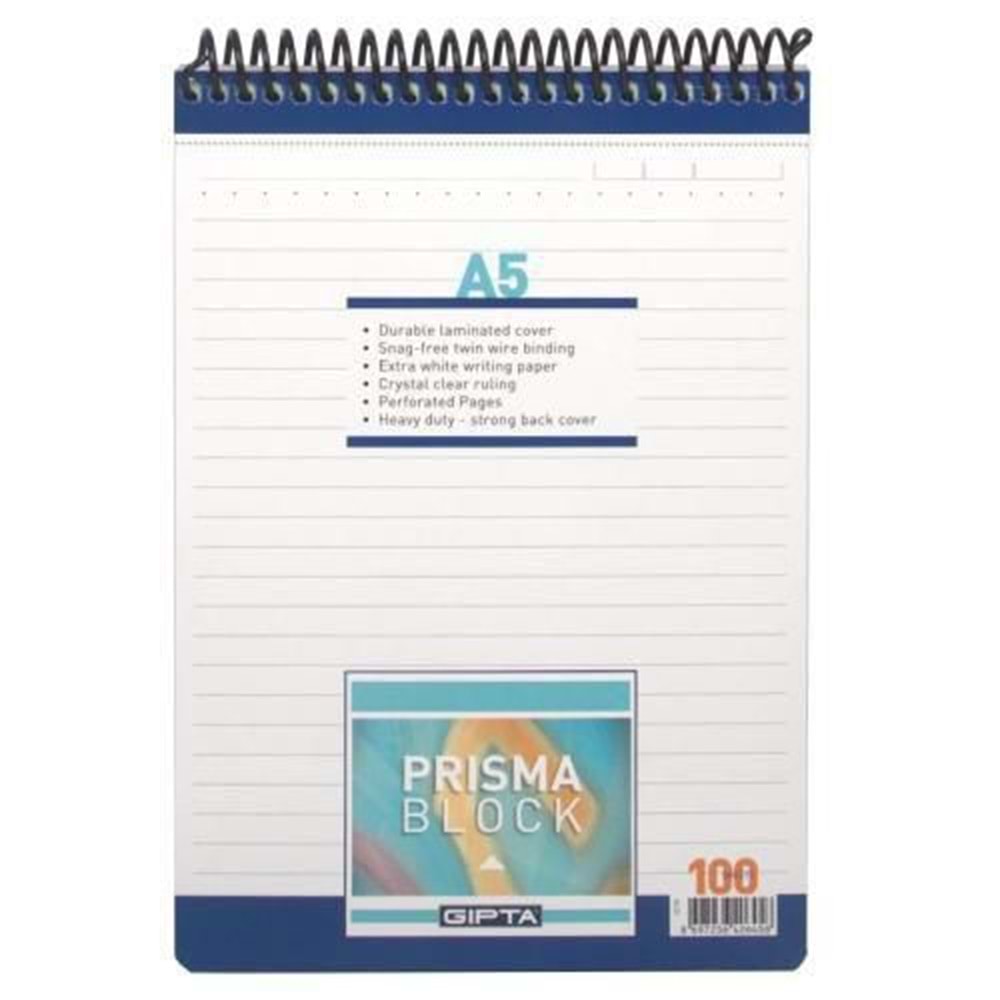 gıpta bloknot 100 yaprak a5 spiralli defter kareli
